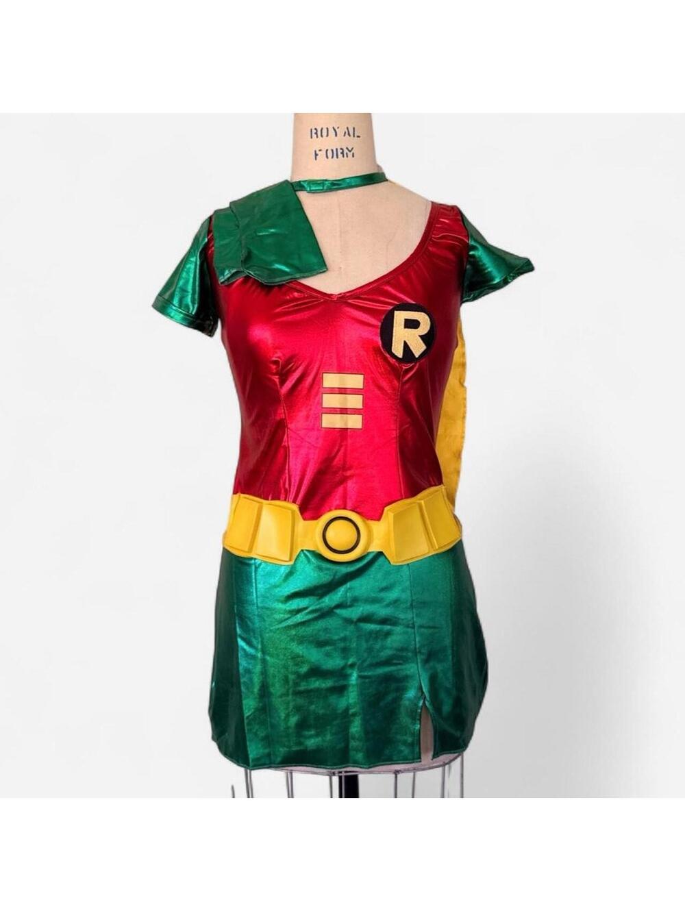 Secret Wishes Y2K Robin Red Green Superhero Sexy Halloween Costume